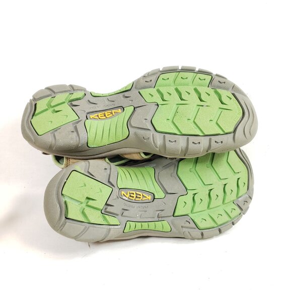 Keen Womens Size 9 Waterproof Hiking Fishermans Sandals Tan & Green - Picture 8 of 9